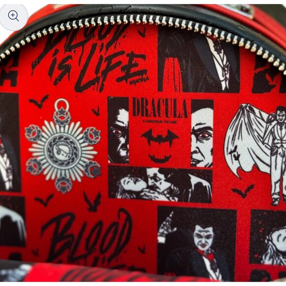 Loungefly Universal Studios Dracula Mini Backpack NWT